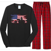 American Flag Motorcycle Apparel Motorcycle Long Sleeve Pajama Set