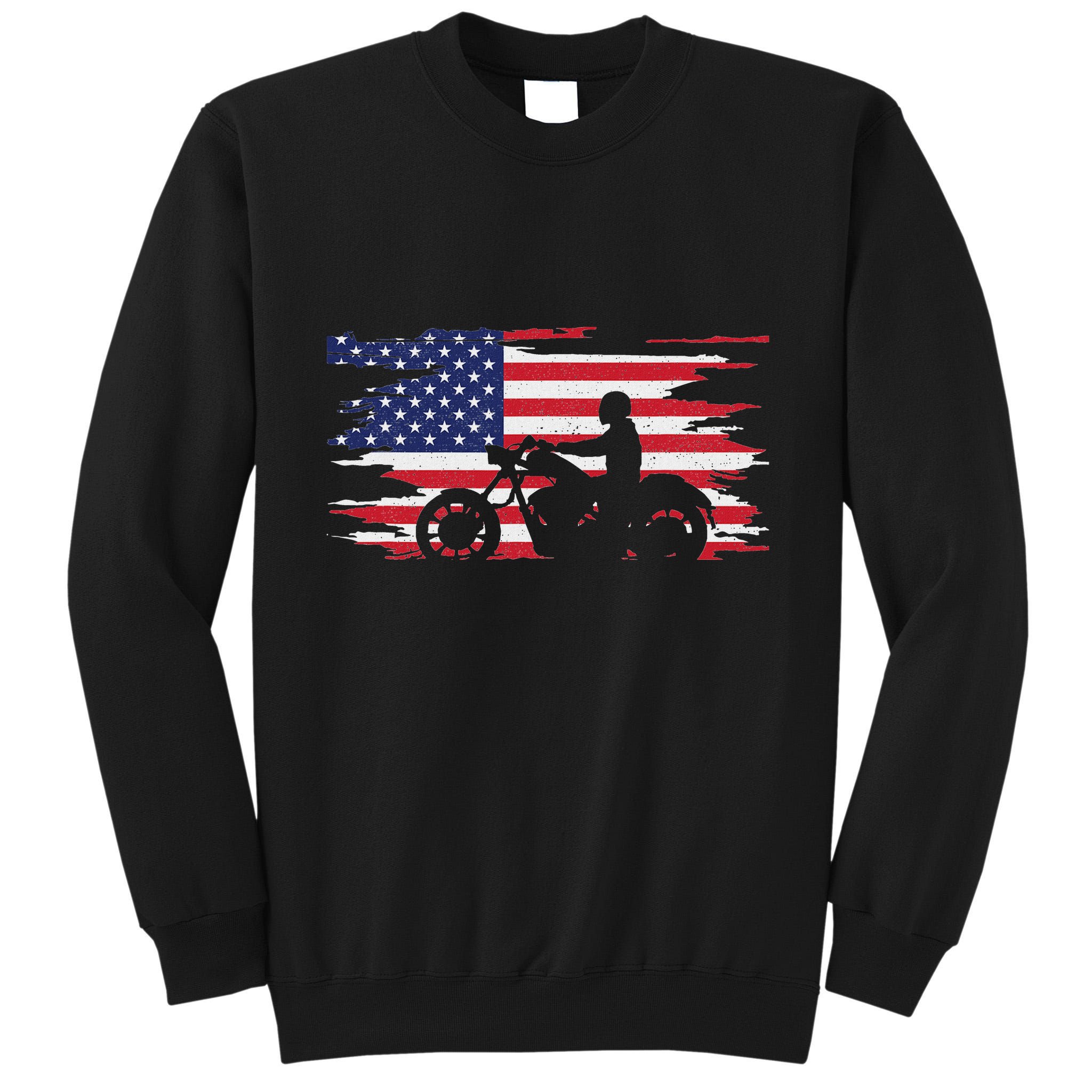 American Flag Motorcycle Apparel Motorcycle Tall Sweatshirt