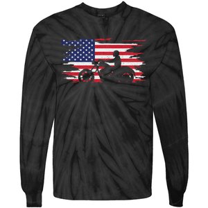 American Flag Motorcycle Apparel Motorcycle Tie-Dye Long Sleeve Shirt