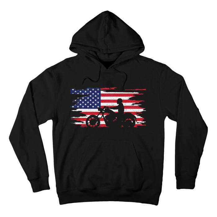 American Flag Motorcycle Apparel Motorcycle Tall Hoodie