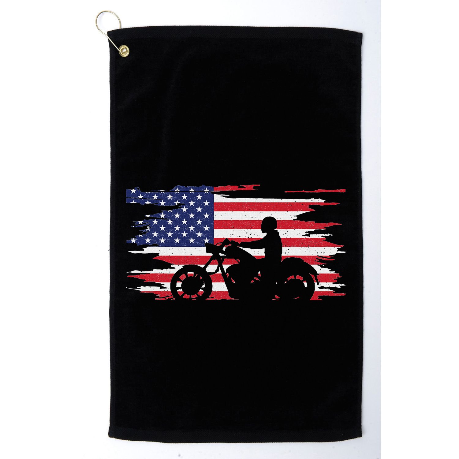 American Flag Motorcycle Apparel Motorcycle Golf Towel