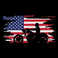American Flag Motorcycle Apparel Motorcycle Kids T-Shirt