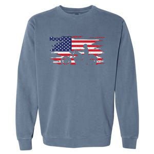 American Flag Motorcycle Apparel Motorcycle Garment-Dyed Sweatshirt