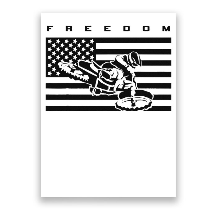 American Flag Motocross Apparel Motocross Dirt Bike Poster