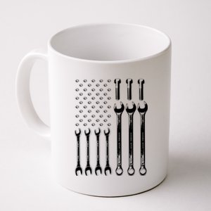 American Flag Mechanic Patriotic Wrench Repair Funny Gift Coffee Mug