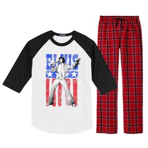 American Flag Man Raglan Sleeve Pajama Set