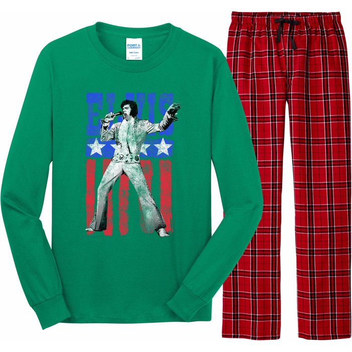 American Flag Man Long Sleeve Pajama Set