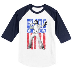 American Flag Man Baseball Sleeve Shirt