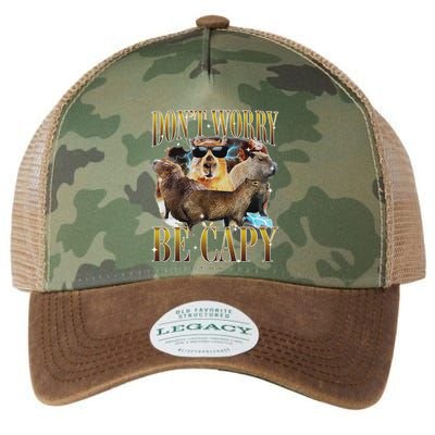 Animals Funny Meme DonT Worry Be Capy Capybara Moon Feral Legacy Tie Dye Trucker Hat
