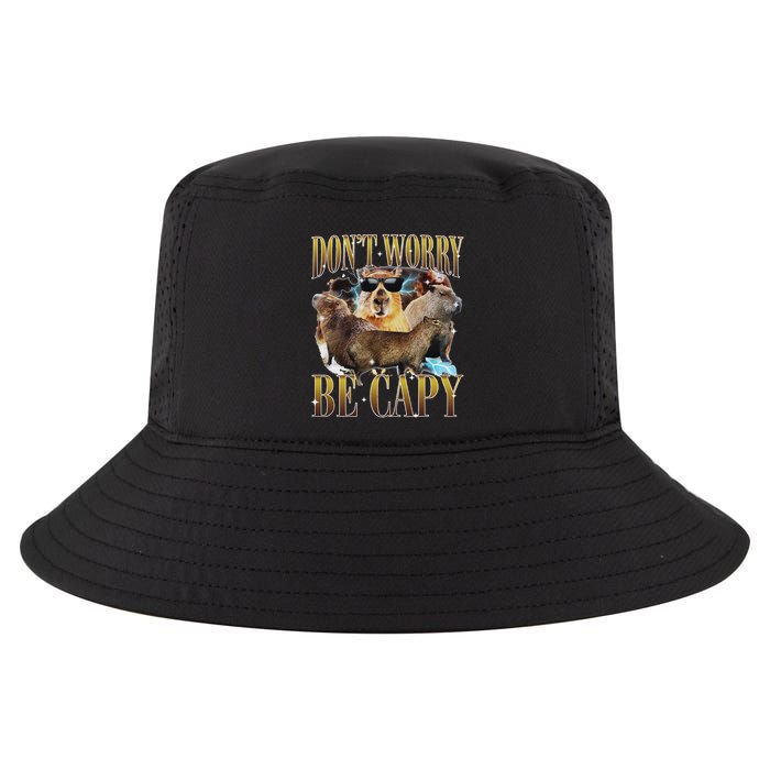 Animals Funny Meme DonT Worry Be Capy Capybara Moon Feral Cool Comfort Performance Bucket Hat
