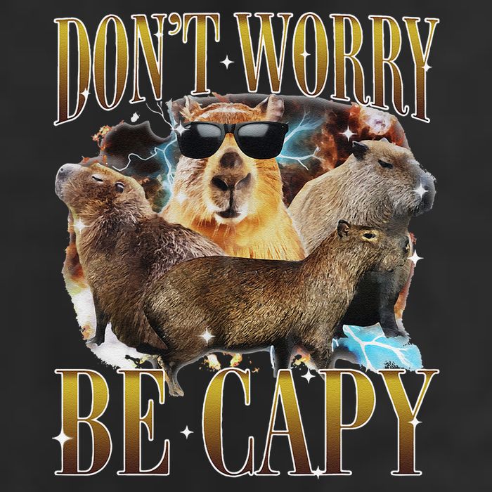Animals Funny Meme DonT Worry Be Capy Capybara Moon Feral Cool Comfort Performance Bucket Hat