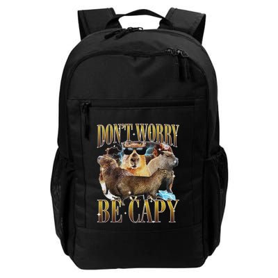 Animals Funny Meme DonT Worry Be Capy Capybara Moon Feral Backpack