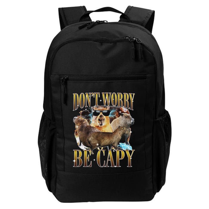 Animals Funny Meme DonT Worry Be Capy Capybara Moon Feral Backpack