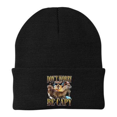 Animals Funny Meme DonT Worry Be Capy Capybara Moon Feral Beanie
