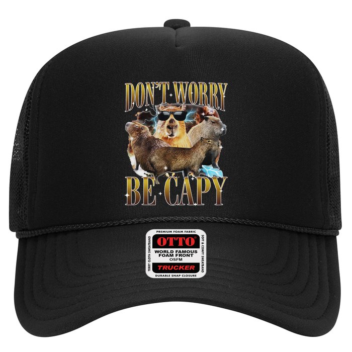 Animals Funny Meme DonT Worry Be Capy Capybara Moon Feral Trucker Hat