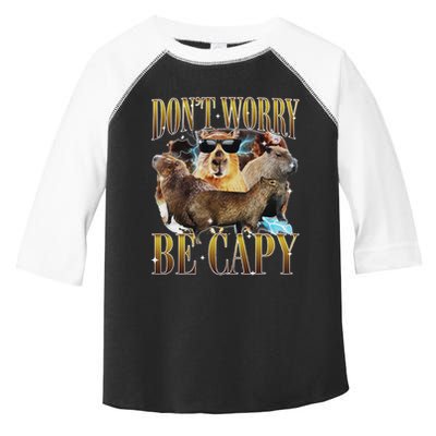 Animals Funny Meme DonT Worry Be Capy Capybara Moon Feral Toddler Fine Jersey T-Shirt
