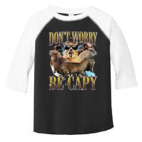 Animals Funny Meme DonT Worry Be Capy Capybara Moon Feral Toddler Fine Jersey T-Shirt