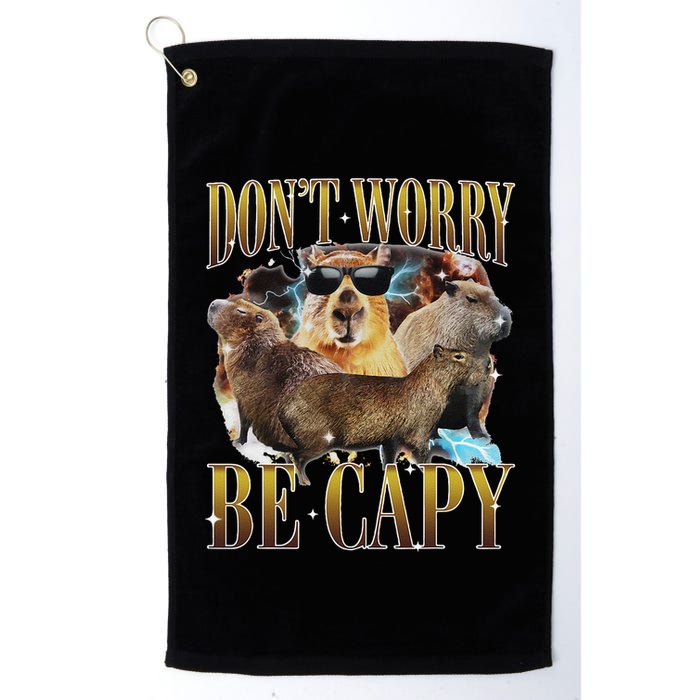Animals Funny Meme DonT Worry Be Capy Capybara Moon Feral Golf Towel