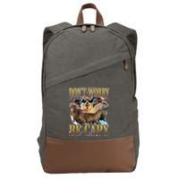 Animals Funny Meme DonT Worry Be Capy Capybara Moon Feral Cotton Canvas Backpack