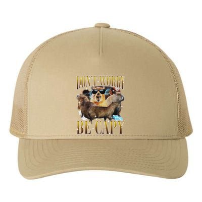 Animals Funny Meme DonT Worry Be Capy Capybara Moon Feral Yupoong Adult 5-Panel Trucker Hat