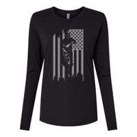 American Flag Motocross Apparel Motocross Dirt Bike Womens Cotton Relaxed Long Sleeve T-Shirt