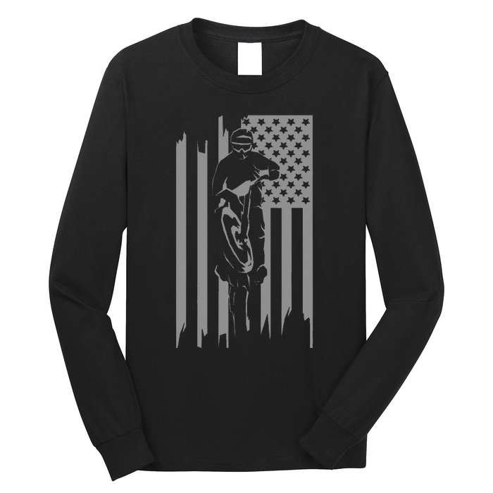 American Flag Motocross Apparel Motocross Dirt Bike Long Sleeve Shirt