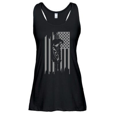 American Flag Motocross Apparel Motocross Dirt Bike Ladies Essential Flowy Tank