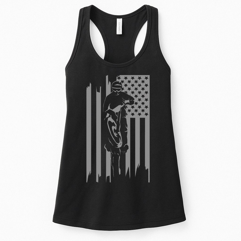 American Flag Motocross Apparel Motocross Dirt Bike Womens Tank Top