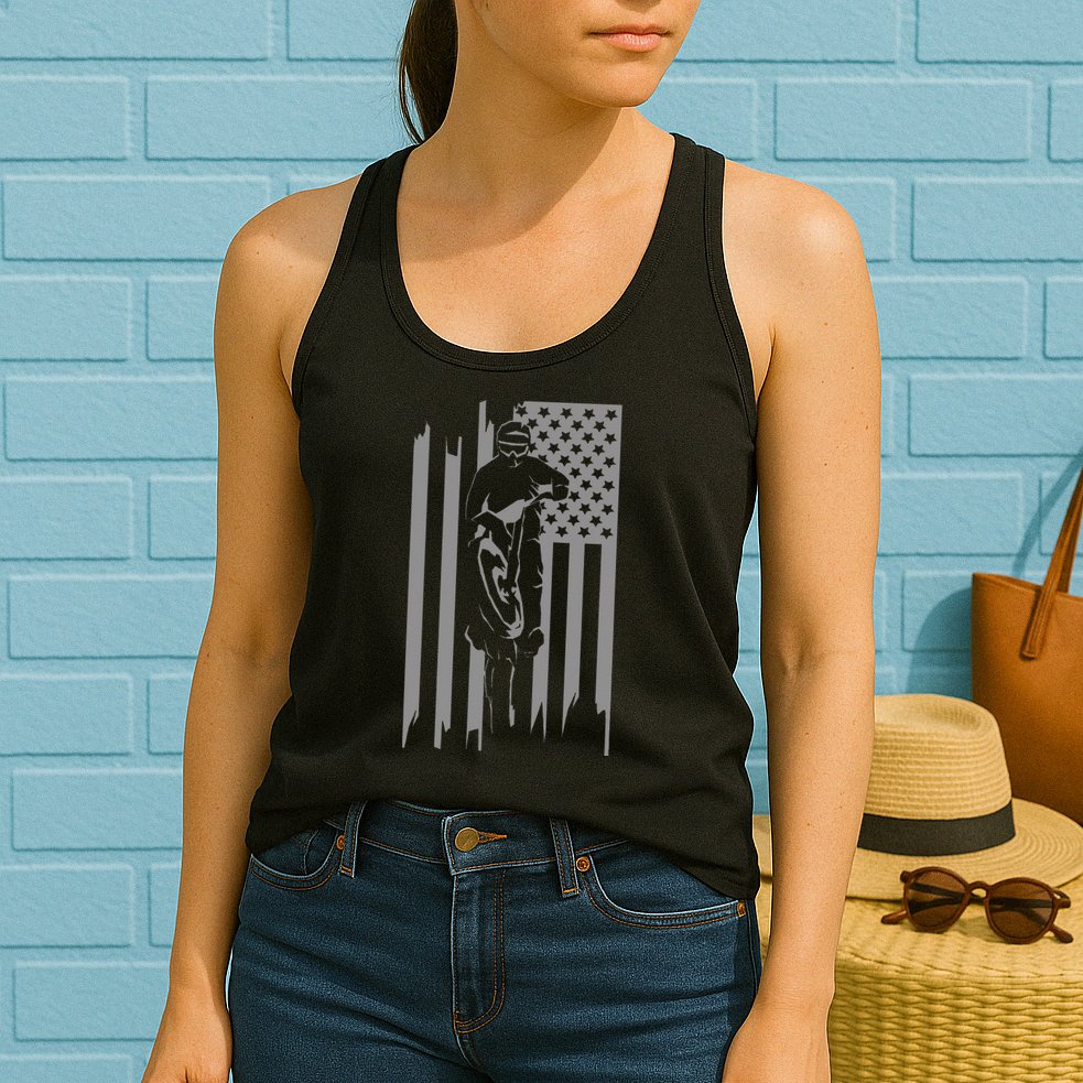 American Flag Motocross Apparel Motocross Dirt Bike Womens Tank Top