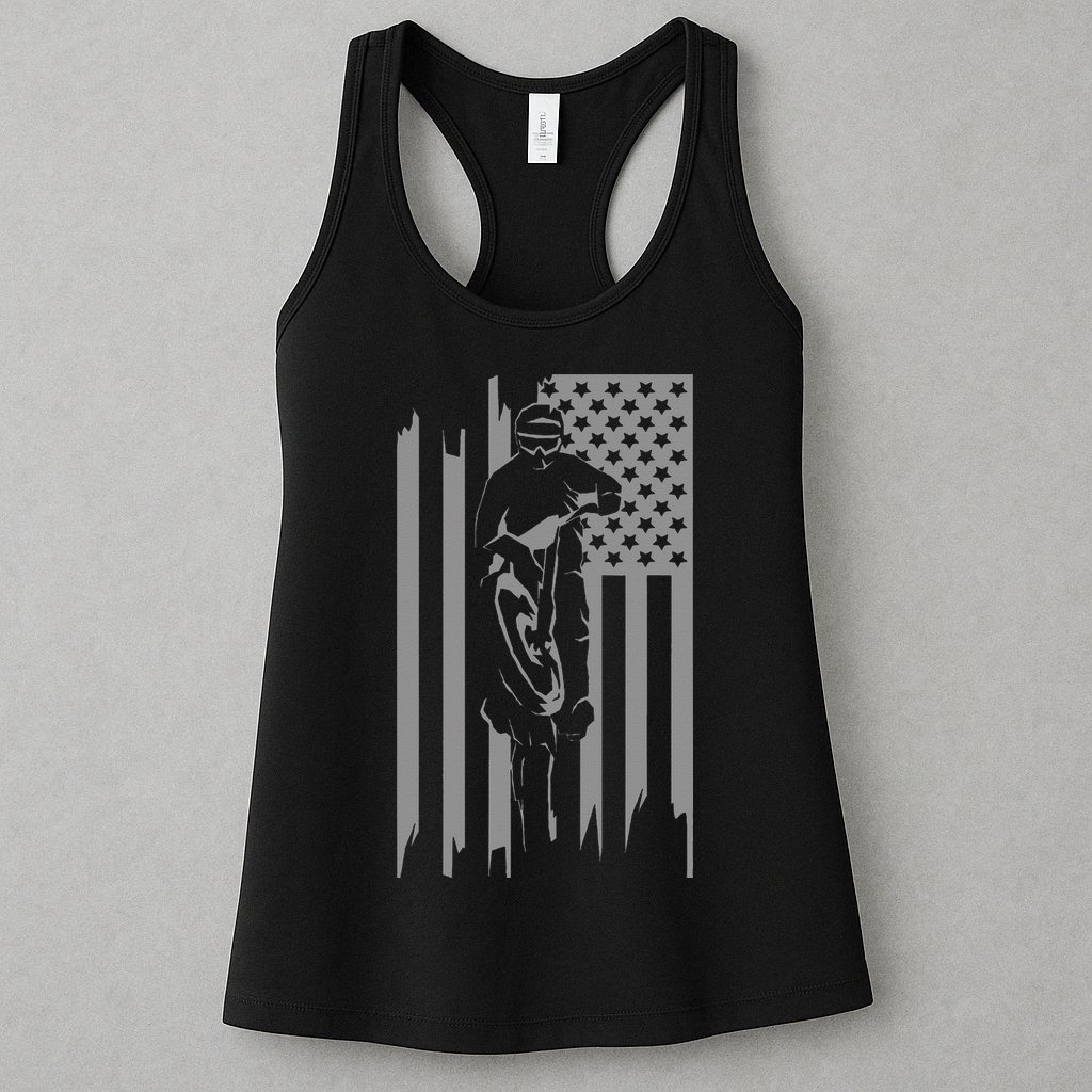 American Flag Motocross Apparel Motocross Dirt Bike Womens Tank Top