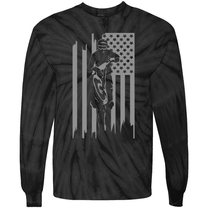 American Flag Motocross Apparel Motocross Dirt Bike Tie-Dye Long Sleeve Shirt