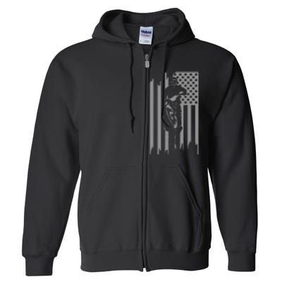 American Flag Motocross Apparel Motocross Dirt Bike Full Zip Hoodie