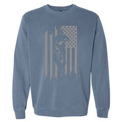 American Flag Motocross Apparel Motocross Dirt Bike Garment-Dyed Sweatshirt