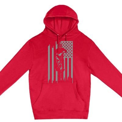 American Flag Motocross Apparel Motocross Dirt Bike Premium Pullover Hoodie