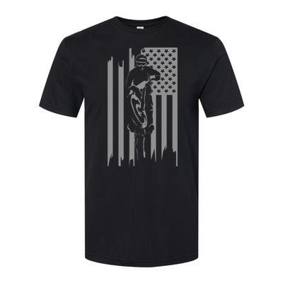 American Flag Motocross Apparel Motocross Dirt Bike Softstyle CVC T-Shirt