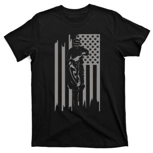 American Flag Motocross Dirt Bike T-Shirt