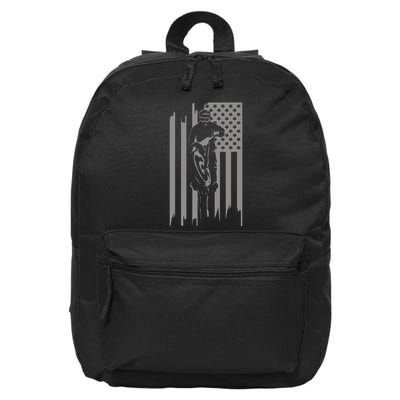 American Flag Motocross Dirt Bike 16 in Basic Backpack