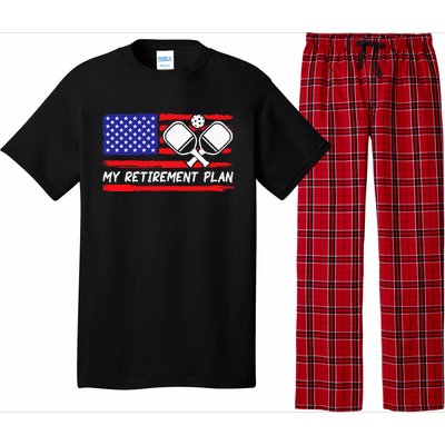 american flag My Retirement Plan Pickleball Lover Pajama Set