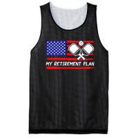 american flag My Retirement Plan Pickleball Lover Mesh Reversible Basketball Jersey Tank