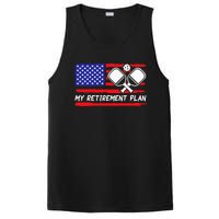 american flag My Retirement Plan Pickleball Lover PosiCharge Competitor Tank