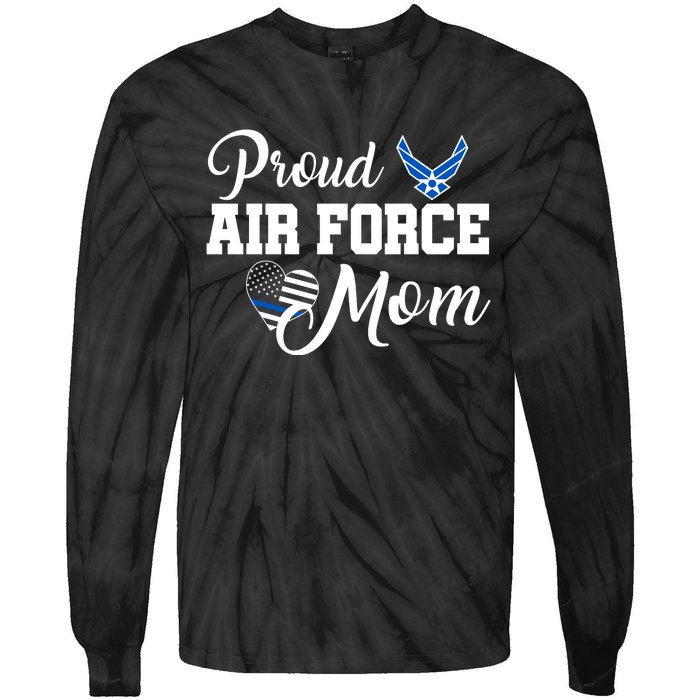 Air Force Mom Tie-Dye Long Sleeve Shirt