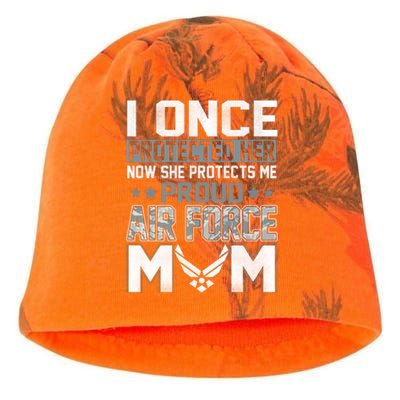 Air Force Mom I ONCE PROTECTED Her NOW SHE PROTECTS ME Kati - Camo Knit Beanie