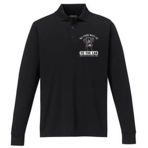 All Food Must Go To The Lab For Testing Funny Labrador Performance Long Sleeve Polo