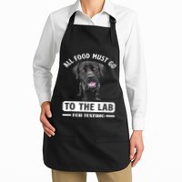 All Food Must Go To The Lab For Testing Funny Labrador Full-Length Apron With Pockets