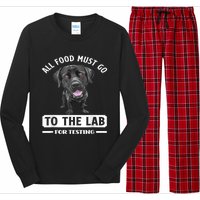 All Food Must Go To The Lab For Testing Funny Labrador Long Sleeve Pajama Set