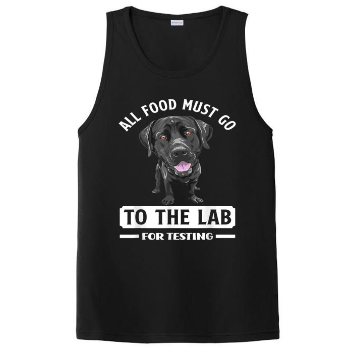 All Food Must Go To The Lab For Testing Funny Labrador PosiCharge Competitor Tank