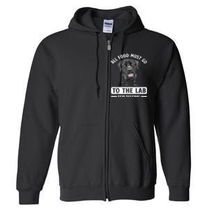 All Food Must Go To The Lab For Testing Funny Labrador Full Zip Hoodie