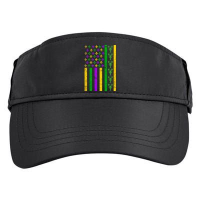 American Flag Mardi Gras Tshirt Mardi Gras Crawfish Adult Drive Performance Visor