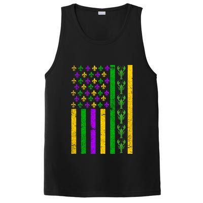 American Flag Mardi Gras Tshirt Mardi Gras Crawfish PosiCharge Competitor Tank