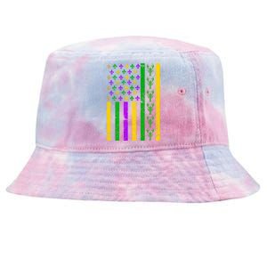 American Flag Mardi Gras Tshirt Mardi Gras Crawfish Tie-Dyed Bucket Hat